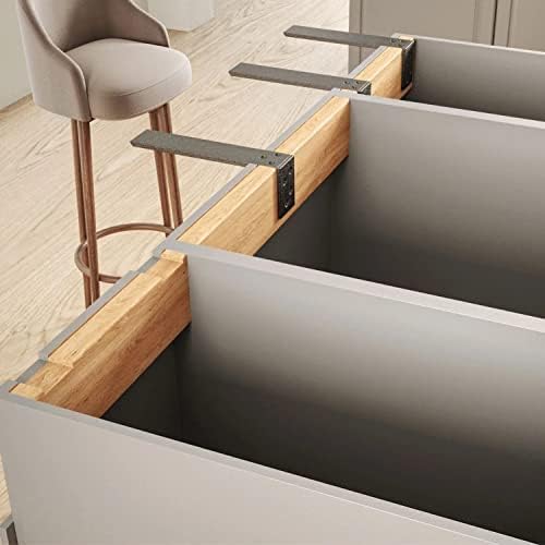 WINKER Countertop Support Bracket Heavy Duty Granite Hidden Forward L Shelf Bracket Metal Corbels for Quartz/Wood/Concre