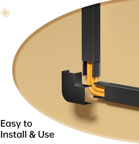 Delamu Black Cord Hider, 85in Cord Covers for 2-3 Wires on Wall, Self-Adhesive Cable Hider, Wire Hiders Wire Covers for 