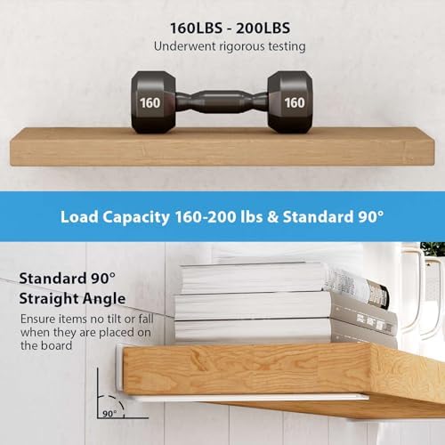 Shelf Brackets, Heavy Duty Floating Shelf Brackets 10-Inch Long, 6-Pack Brackets for Shelves, Matte White L Hidden Metal