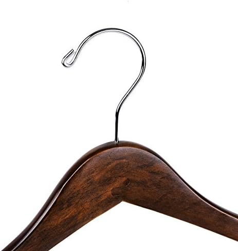 Quality Hangers Wooden Hangers Beautiful Sturdy Suit Coat Curved Hangers Great for Travelers Heavy Duty Hanger with Lock