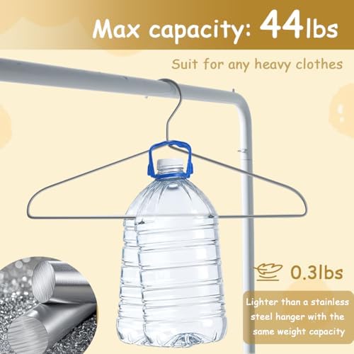 Urby 20 Inch Extra Large Hangers, 6.00 mm Aluminum Heavy-Duty Hangers, 10pk