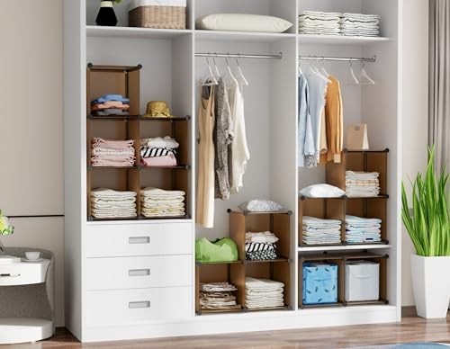 6-Cube Storage Organizer, Closet Organizer Storage Shelf Bookcase Bookshelf with Metal Hammer, Storage Cubes Organizer C