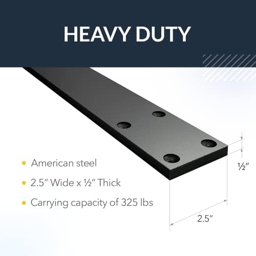 Iron Supports Hidden Flat Countertop Bracket - Heavy Duty Straight Bracket for Granite Countertops - Bar Top & Kitchen I