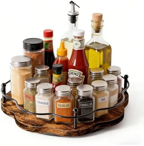 10.6″Lazy Susan Organizer for Cabinet, Spice Rack Turntable