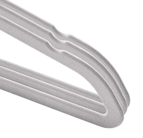 Casafield 50 Gray Velvet Suit Hangers - Space-Saving Non-Slip Clothes Hanger