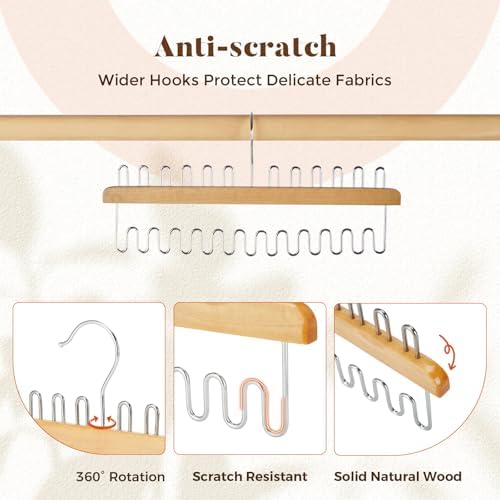 HOUSE DAY Closet Organizers and Storage, Tank Top Hangers, Rotatable Bra Organzier for Closet, Max 48 Storage Capacity S