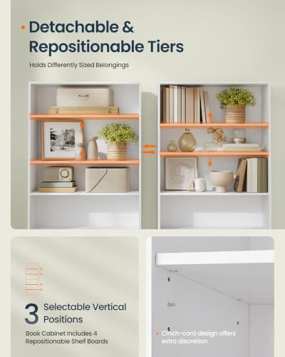 SONGMICS HOME 6-Tier Bookshelf, Shelving Unit