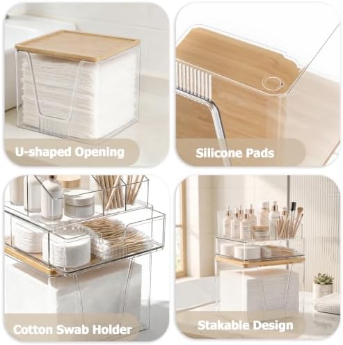 SPOSPO 3-in-1 Disposable Facial Towel Holder & Makeup Organizer