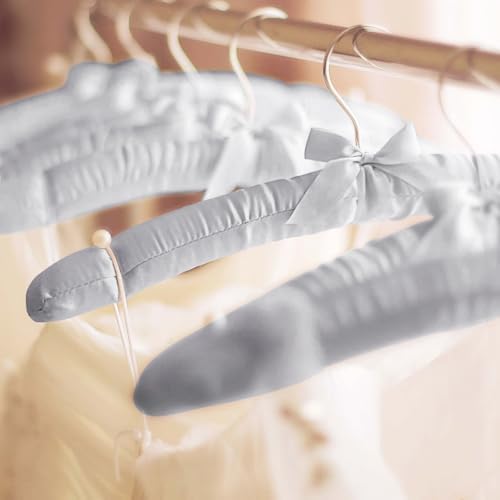 Jetec 24 Pack Satin Padded Hangers for Women Clothing 15",Grey