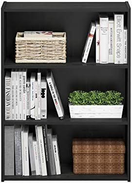 Furinno PASIR Book Shelf, 3-Tier Bookshelf, Storage Shelves Bookcase, 9.7 x 23.7 x 31.5, for Living Room, Bedroom, Home 