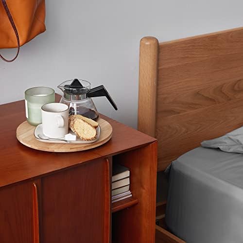 10 Inch Bamboo Lazy Susan Organizer Turntable for Kitchen Cabinet Table Refrigerator Lazy Susans Spice Rack for Pantry C