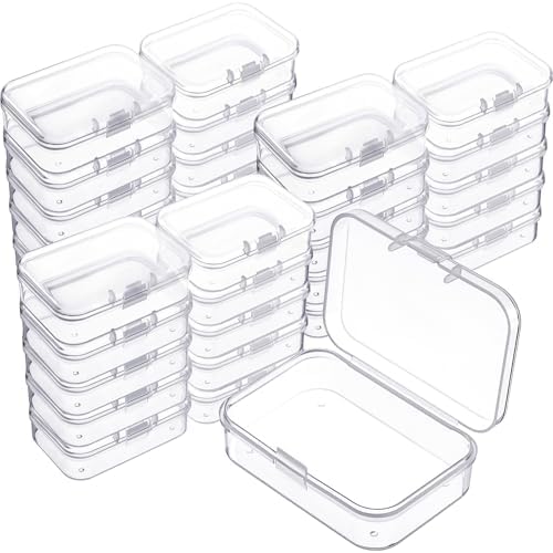 Jetec 30 Pieces Small Clear Plastic Storage Box, 2.5 x 1.7 x 0.8 Inch