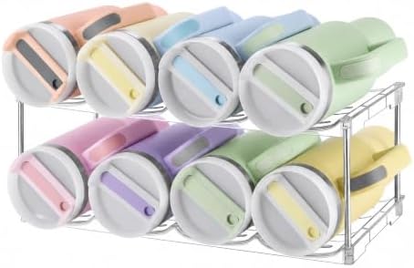 Stackable Water Bottle Organizer for Cabinet for Stanley 40 oz Tumbler