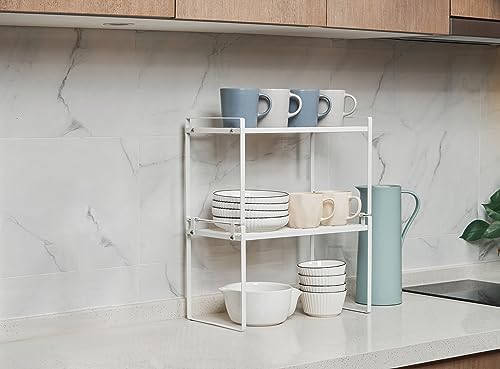 Shantton Cabinet Shelf Organizer, Pantry Shelf Rack, White 16.1x10.6x9.5