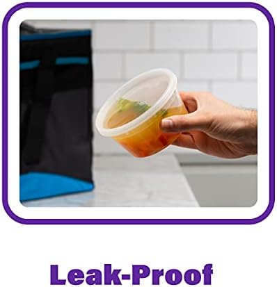 Pantry Value 12 oz Plastic Food Storage Deli Containers with Lids [48 Sets]