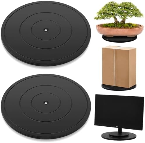 Beeveer 2 Pack 16 Inch Lazy Susan Turntable with Steel Ball Bearings