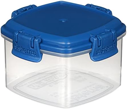 Sistema To Go Collection Mini Knick Knack Snack Container, 2 oz./60 mL, Pink/Green/Blue/Purple, 4 Count