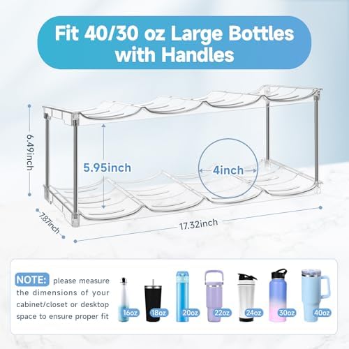 Larger Water Bottle Organizer for Stanley 40 oz Tumbler, Tumbler Organizer