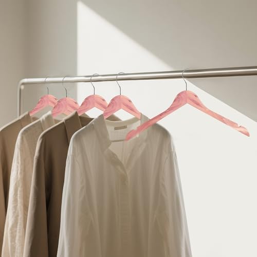 Wooden Top Hangers with 360° Swivel Hook, Cedar Wood, 96-Pack