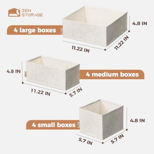ZenStortage 12Pack Drawer Organizers Clothes, Linen Nursery Drawer Divider