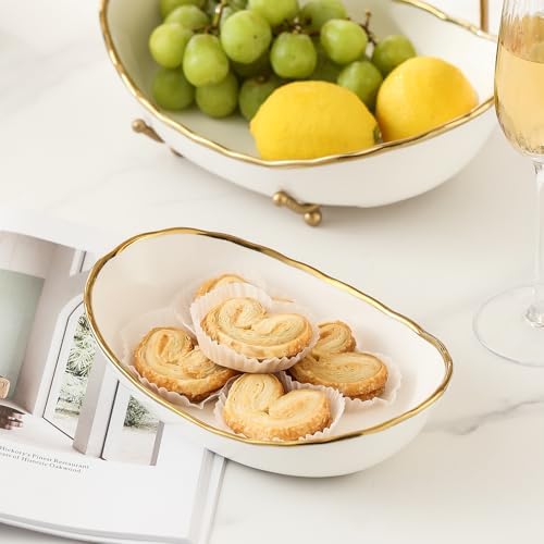 3 Tier Fruit Basket, Ceramic Fruit Bowl for Kitchen Counter 8