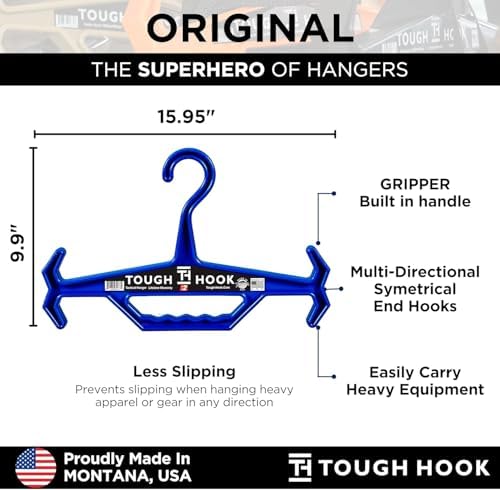 Tough Hook Multipurpose Heavy Duty Hanger, USA Made, Tactical Gear, 1 Black