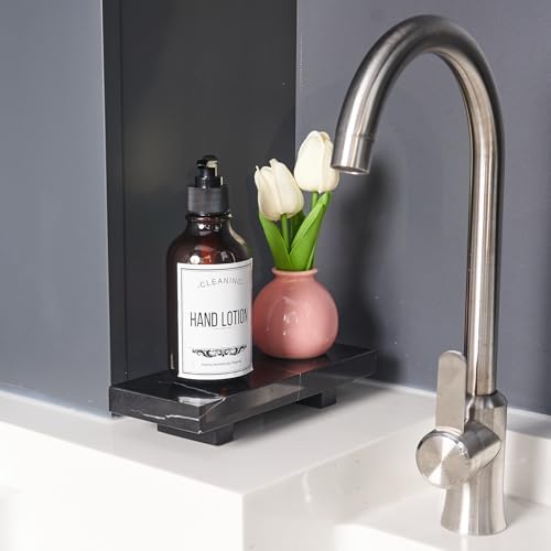 Natural Marble tray pedestal stand, Soap Dispenser Holder, Modern Marble Riser For Decor Display, Soap Pedestal For Bath
