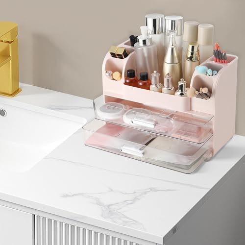 Large Makeup Organizer Countertop with Drawers, Make Up Organizer for Vanity, Makeup Storage Organizer Countertop Makeup