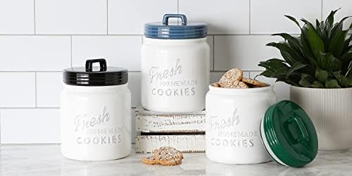 DII Kitchen Accessories Collection Ceramics, Cookie Jar, Green