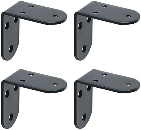 Alise Black 4 Pcs L Brackets, Small Corner Brackets for Wood Furniture