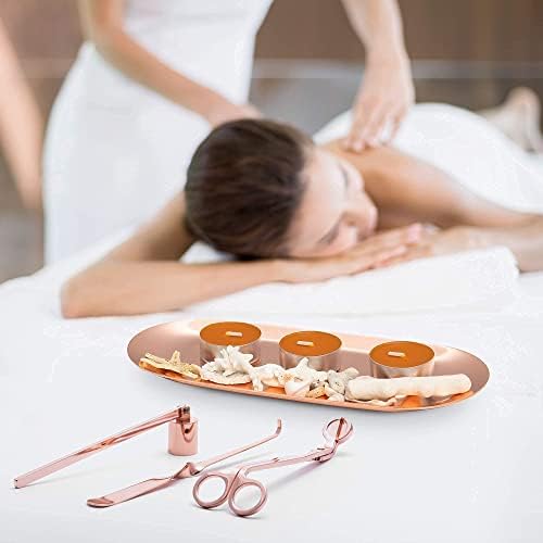 Rose Gold Stainless Steel Tray Set of 3, 7, 9 & 11 Inch Vanity