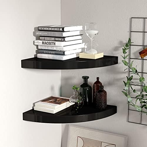 Floating Corner Shelves 2 pcs ,Closet Corner Shelf,Bathroom Wall Shelf Organizer,Hanging Bookshelves,Invisible Mounting 