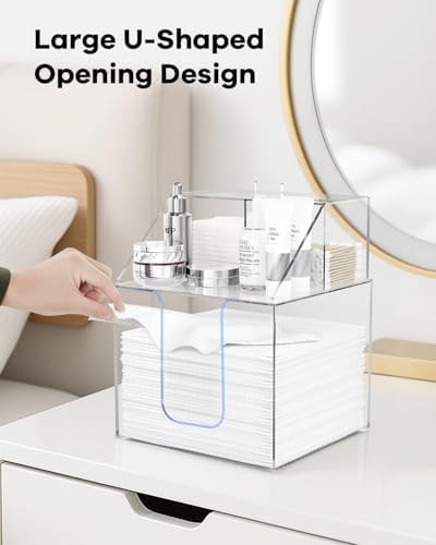 Acrylic Face Towels Holder Compatible with Clean Skin Club, Clear