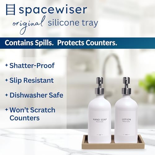 Spacewiser Countertop & Vanity Silicone Tray - Small 7.7" Kitchen Soap Tray