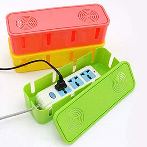 Cable Box Organizer for Protector and USB Hub, Yellow ABS Plastic