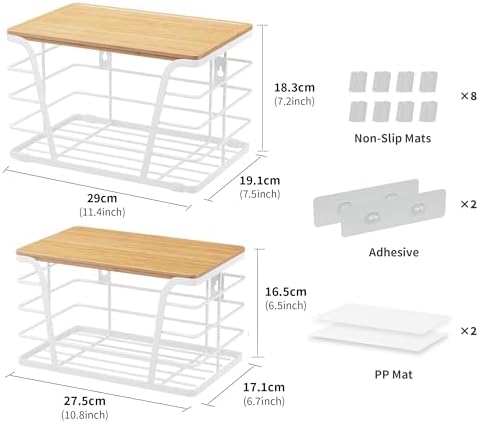 TIDIIABODE 2 Pack Kitchen Organization for Onions,Potatoes - Fruit Basket for Kitchen Counter & Storage Basket,Stackable