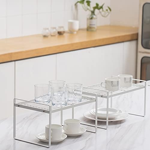 Shantton Cabinet Shelf Organizer, Pantry Shelf Rack, White 13.1x10.6x7.3