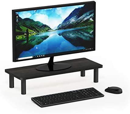 Furinno Turn-N-Tube Monitor Stand Riser, 23.6"W Rectangle Monitor Riser, Laptop Stand for Desk, Office Desk Accessories,