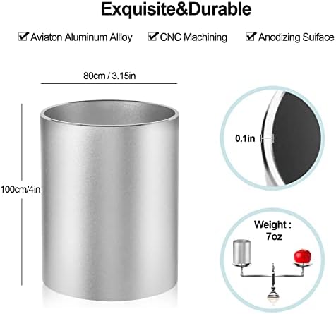 Desktop Pen Holder and Pencil Holder, Metal Desktop Pen Holder, Makeup Brush Holder, Pencil Cup, Desktop Stationery Storage Box, Suitable for Office and Home Use, 3.9 × 3.14 inches (Silver)