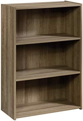 Sauder Beginnings 3-Shelf Bookcase, Bookshelf with Adjustable Storage Shelves, in Summer Oak