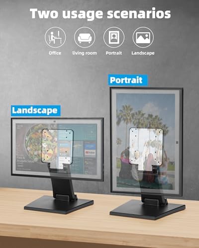 WEARSON Mount Stand for Amazon Alexa Echo Show 15 (1st, 2nd Gen), Tilt, and Rotate Stand Made for Amazon Echo Show 15 Ve