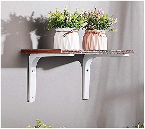 SAYAYO Wall Shelf Bracket White, 8 X 6 Inch Heavy Duty L Bracket for Wood