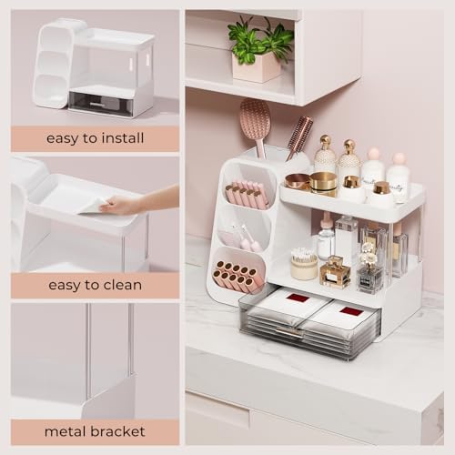 UFORU Makeup Organizer Countertop with Brush Holder for Vanity Bathroom