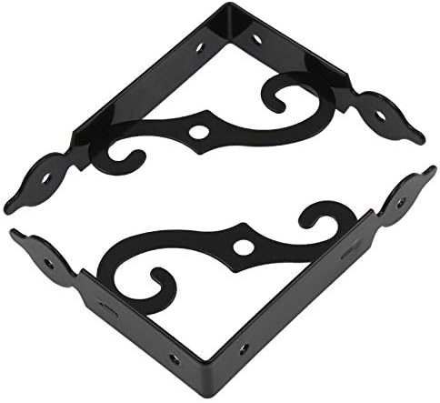 Luomorgo L Bracket Decorative Shelf Brackets, 5.4 Inch, Black