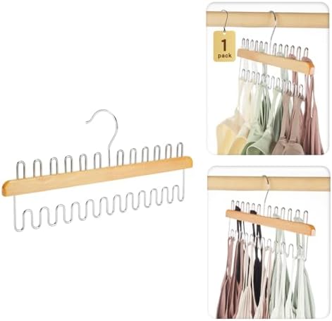 HOUSE DAY Closet Organizers and Storage, Tank Top Hangers, Rotatable Bra Organzier for Closet, Max 24 Storage Capacity S