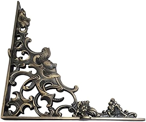 Adonai Hardware 18 Inch "Ahasuerus" Brass Shelf Bracket (Supplied as 2 Pieces per Pack) - Antique Brass