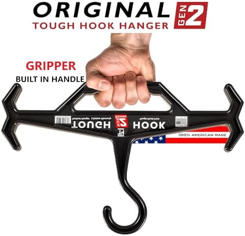 Tough Hook Original Heavy Duty Hangers, USA-Made, Police & Scuba, 1 Red
