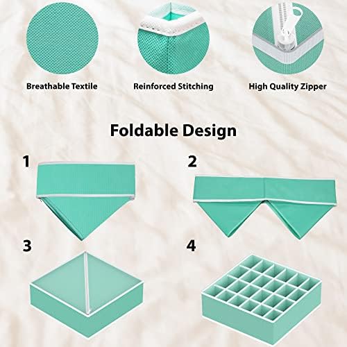 Simple Houseware 4-Pack Drawer Organizer Set for Underwear/Socks/Bra