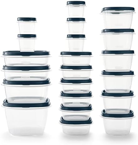 Rubbermaid EasyFindLids Food Storage Containers in Special-Edition Insignia Blue, 42 Piece