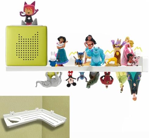 Tonie Corner Shelf for TonieBox Storage, Big White